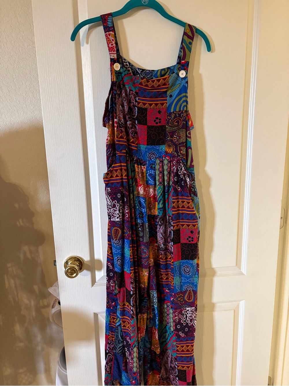 Bohemian Patchwork overalls in Multicolor